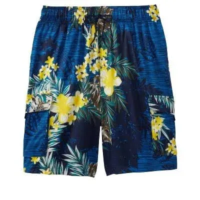 KingSize Men's Big & Tall 8" Flex Cargo Swim Trunks