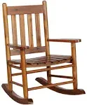 Coaster Slat Back Youth Golden Brown Rocking Chair