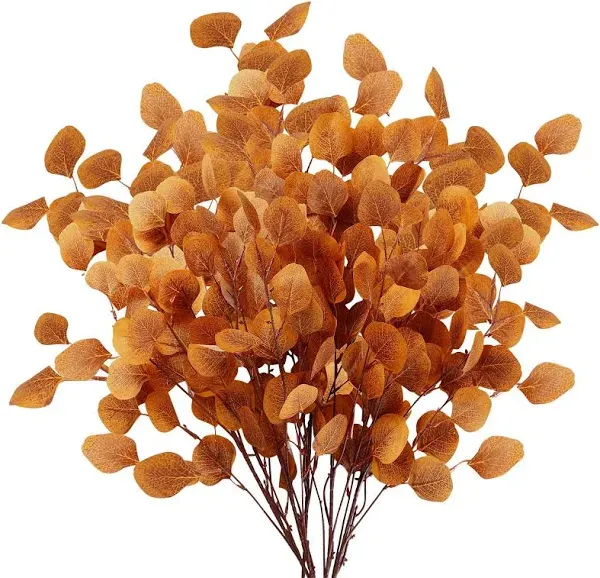 SggVECSy 6 Pcs Fall Eucalyptus Leaves