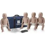 PRESTAN 4-Pack of Infant CPR Manikins with Compression Rate Monitors by Prestan, Medium Skin Tone and Dark Skin Tone