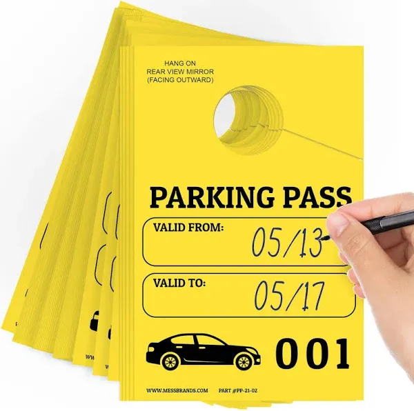 Parking Permit Hang Tags