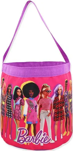 Barbie Collapsible Nylon Basket Bucket Tote Bag