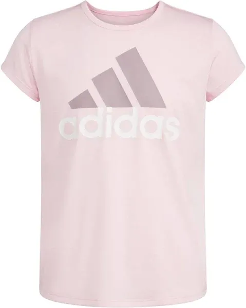 Girls Pink Adidas Short Sleeve T-Shirt Size Large 14 New With Tags NWT