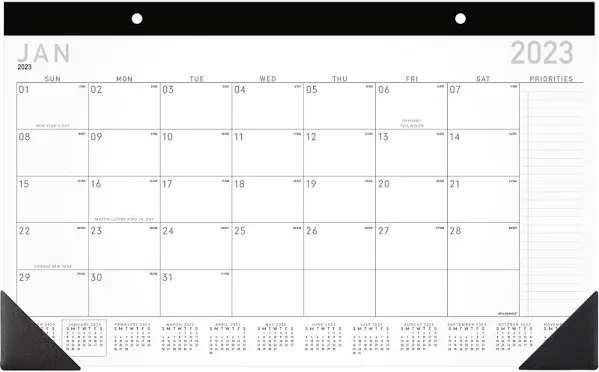 AT-A-GLANCE Contemporary Monthly Desk Pad Calendar