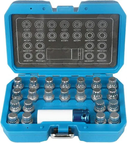 Beley 23pcs Wheel Lock Lug Nut Remover Kit