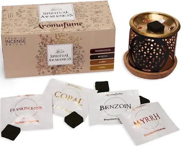 Spiritual Awareness Incense Brick Gift Set by Aromafume | 12 Bricks &amp; Flower ...