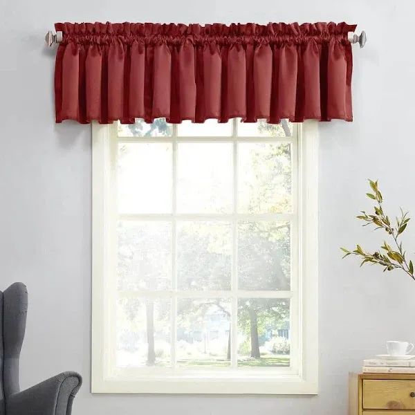 New - (4) Lichtenberg Valance Curtain 54in W x 18in - Mocha