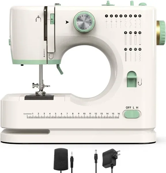 StitchMaster Pro:Ballet on twin needles.Sewing machine,sewing machine for beginners,Double needle and double thread,16 kinds of stitches.Sewing machine for Household,sewing machine for adults.(Beige)