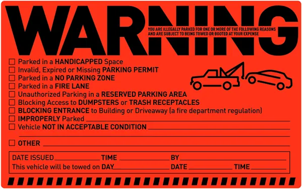 easykart labels Parking Violation Stickers Notice Parking Violation Stickers Tow Stickers for Car Vehicle Private Parking Warning Stickers