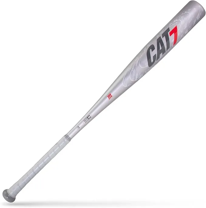 Marucci CAT7 Silver -3 BBCOR Baseball Bat, 2 5/8" Barrel