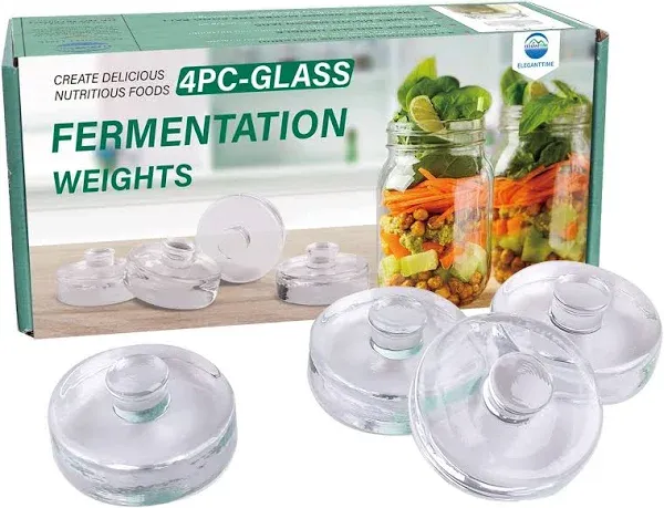 Eleganttime 4 Pack Easy Grip Handle Glass Fermentation Weights