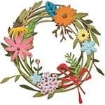 Sizzix Tim Holtz Thinlits Dies, Vault Funky Floral Wreath