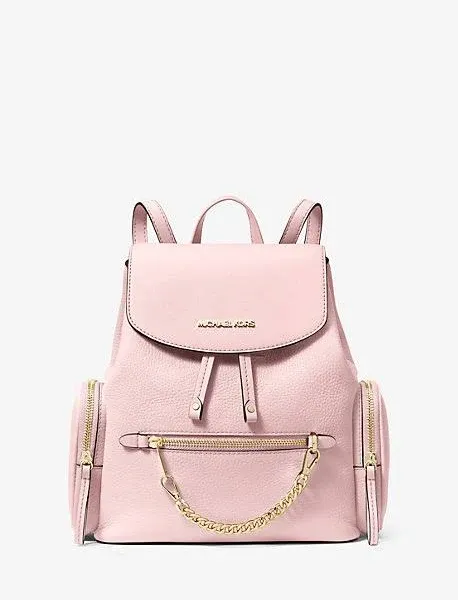 Michael Kors Jet Set Medium Pebbled Leather Backpack Pink OS