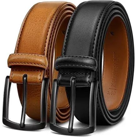 KEMISANT Men Belt-Genuine Leather Belt for Men Dress Casual Golf Jeans 1 3/8"