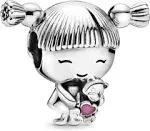 Little Girl Bracelet Charm Silver