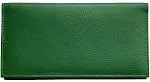 Emerald Green Basic Genuine Leather Checkbook Cover For Men & Women