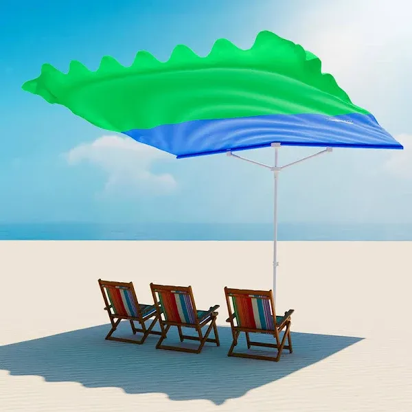 Portable Beach Shade for 6 People Self-adjusts As The Wind Shifts Beach Tent