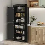 Homcom Kitchen Pantry Storage 4 and Adjustable Shelves