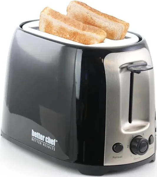 Better Chef Cool Touch Wide-Slot Toaster- White