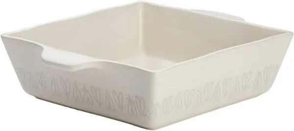 Ayesha Curry Ceramics Bakeware / Lasagna Pan / Baker, Square - 8 Inch, French Vanilla