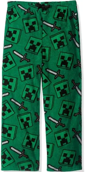 Minecraft Creeper Boy's Fleece Pajama Pants