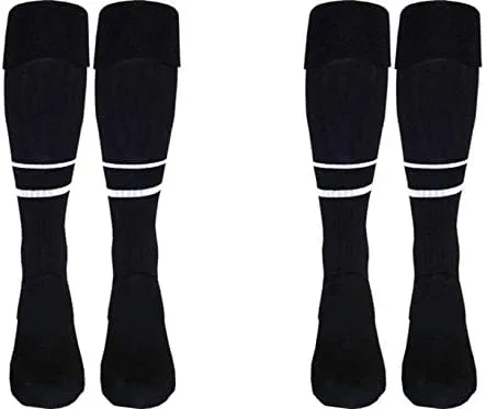 Soccer Referee Socks 2 Pair 2 Stripes (Inter 4-8)