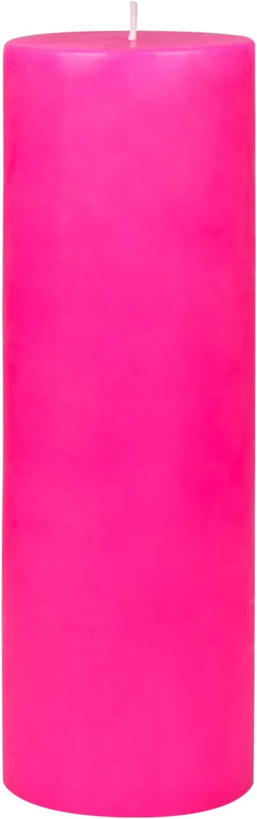 Pillar Candle, 3 by 9-Inch, Hot Pink