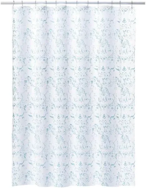 - Aqua Halsted PEVA Shower Curtain, Elegant Bathroom Décor, Measures 70&#034; x 72...