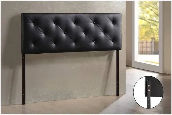 Baxton Studio Baltimore Modern and Contemporary Faux Leather Upholstered Headboard