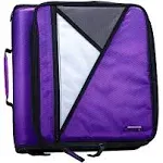 Case·it Universal Laptop Zipper Binder, O-Ring, 2 Inches, Deep Purple