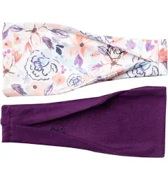 Maven Thread Headbands for Women - Wide Sports Headband for Running, Exercise, Gym, Athletic Workouts and Yoga, 4" Thick Non-Slip Sweatbands, 2Pack