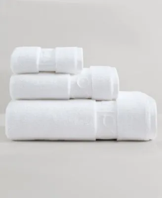 Calvin Klein Iconic Solid Cotton 3 Piece Towel Set