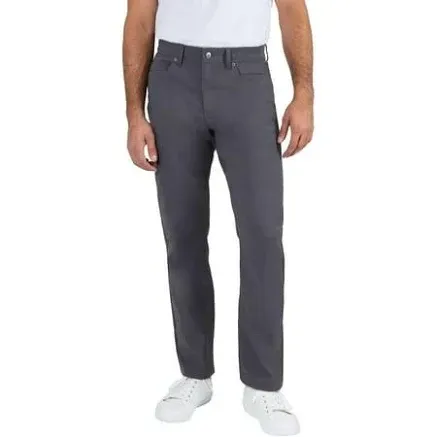 Gerry Men&#039;s Tech 5 Pocket Stretch Fabric Comfort Waistband Pant (Gray,38x32)