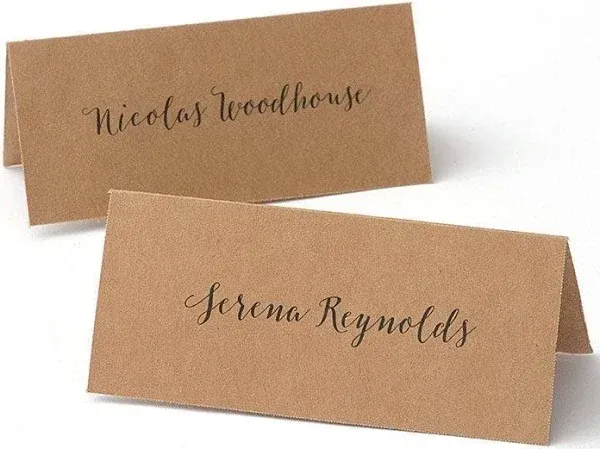 Kraft Printable Place Cards