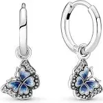 Pandora : Blue Butterfly Hoop Earrings