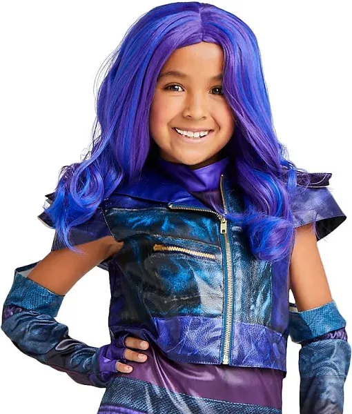 Disguise Disney Descendants 3 Mal Wig Purple Halloween Costume Accessory NEW 