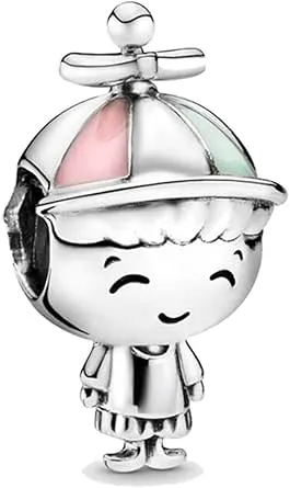 Cute Little Hat Boy Charms for Women Bracelets Necklaces 925 Sterling Silver,Christmas Mother's Day Jewelry Gifts