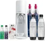 Sodastream Terra Sparkling Water Maker Bundle White, with CO2, DWS Bottles, and Bubly Drops Flavors