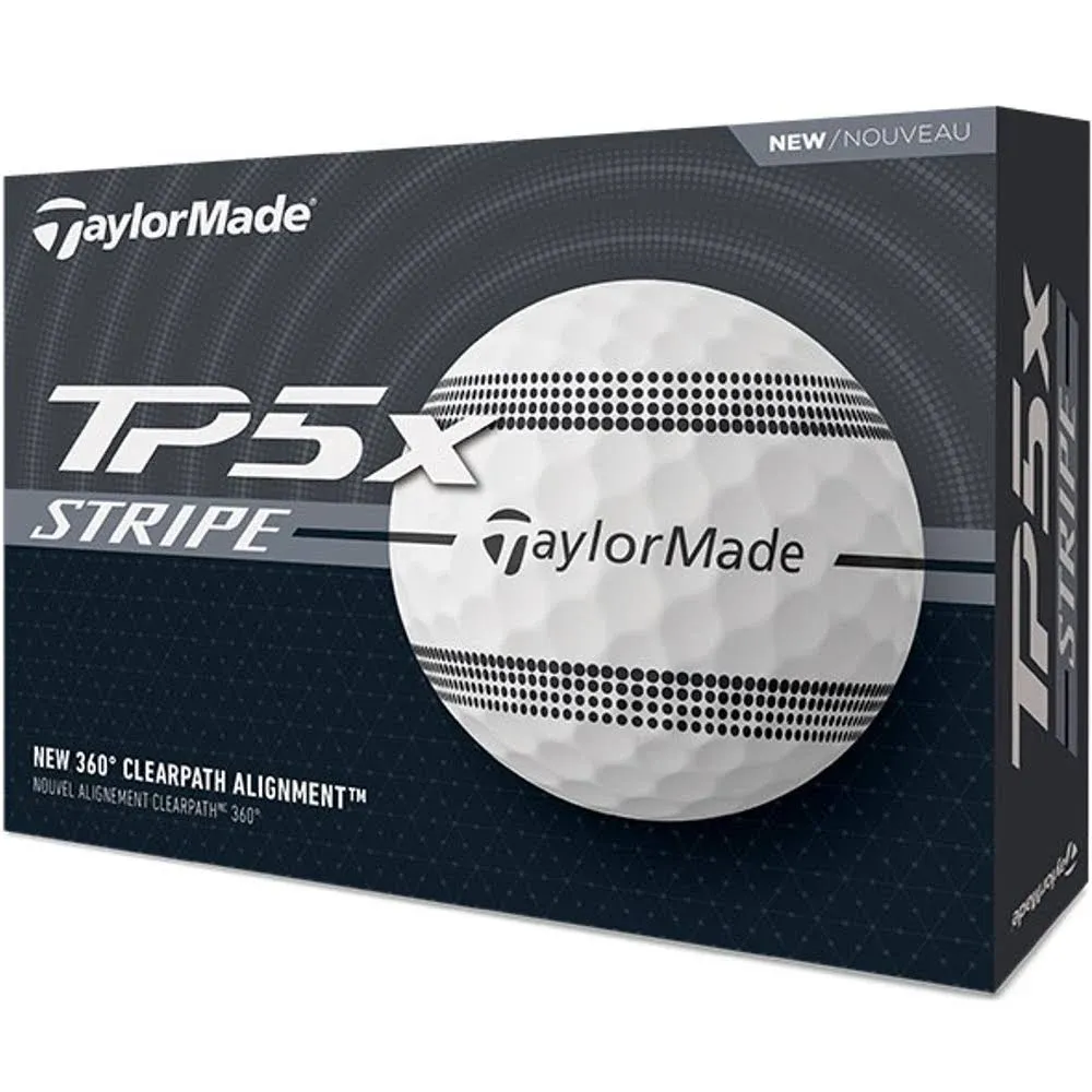 Taylormade TP5x Stripe Golf Balls White