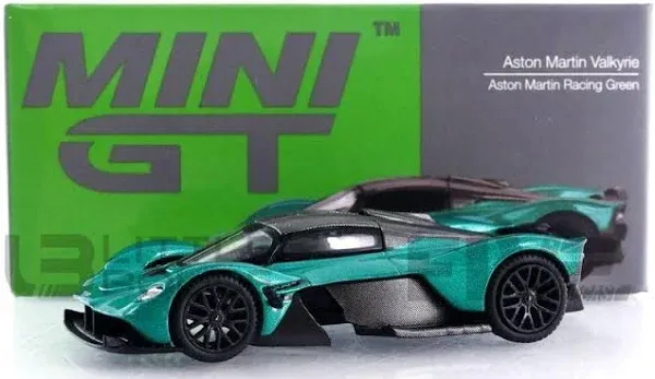 TrueScale Miniatures Mini GT 1/64 Aston Martin Valkyrie Aston Martin Racing Green Left Handle Finished Product