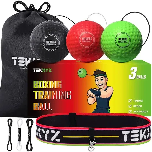 TEKXYZ Boxing Reflex Ball 3 Difficulty Levels Timing Speed Accuracy W/Box!