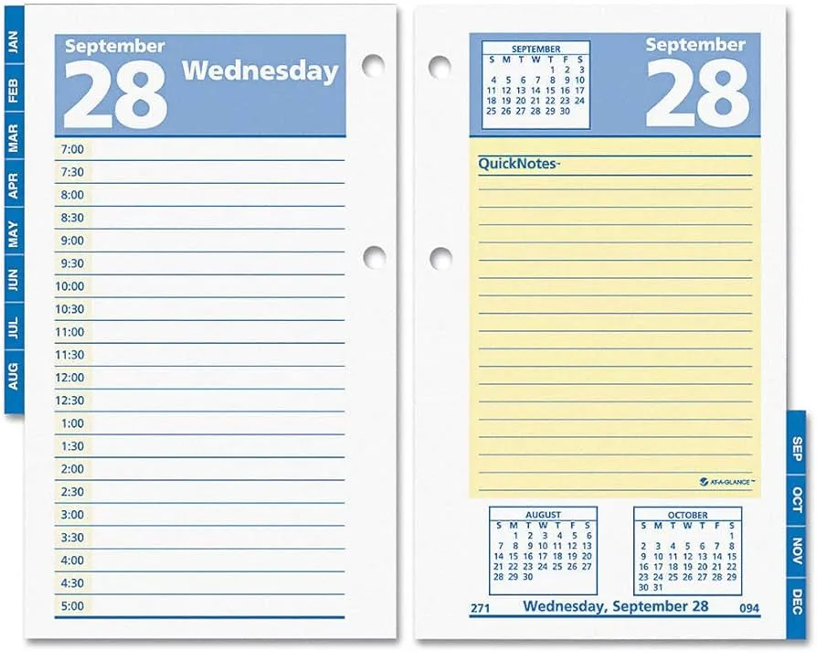 At-A-Glance QuickNotes Desk Calendar Refill