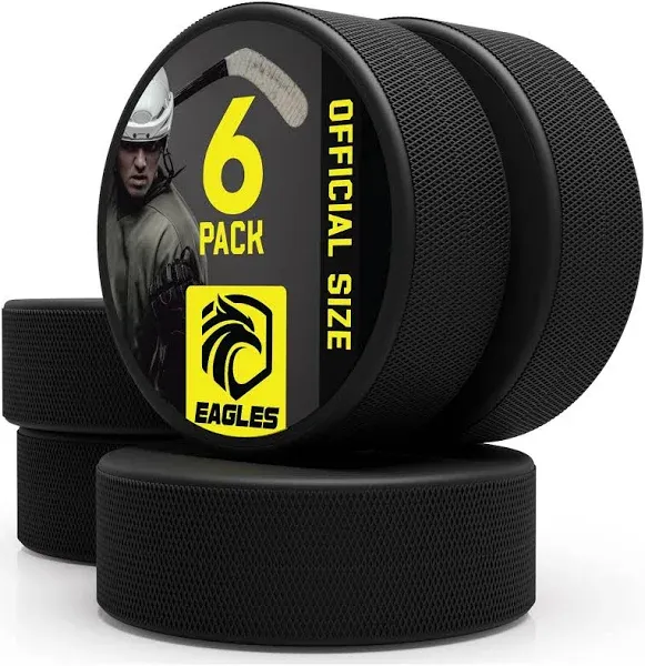 Eagles Ice Hockey Pucks | High Grade Pucks - Official Regulation Weight & Size for Practicing & Classic Training - Hockey Puck | Roller Hockey | Pond