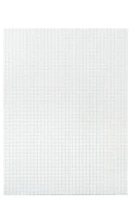 School Smart Cross Ruled 1/4 in Drawing Paper - 9 x 12 Inches - Ream of 500 - White