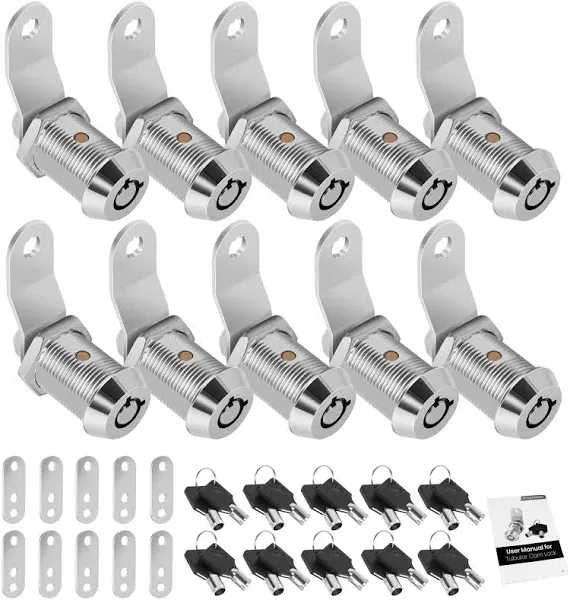 Versatile 10 Pack RV Lock Set with Adjustable Lengths &amp; Keyed Alike Keys