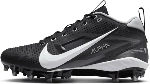 Nike Alpha Menace 4 Varsity Molded Football Cleats BLACK | WHITE SZ 11