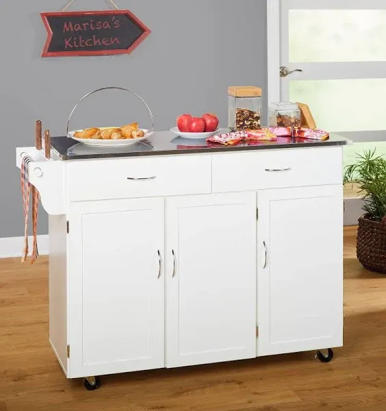 Target Marketing Systems XL Kitchen Cart, X-Large, White