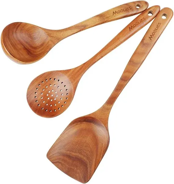 3 Pcs Wooden Kitchen Utensils Set