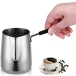 JOYIT 600ml/20oz Turkish Coffee Pot – 304 Stainless Steel Coffee and Butter Warmer, Premium Milk Warmer and Milk Pot with Spout