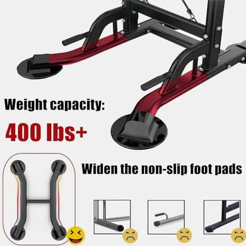 Tappio Power Tower Pull Up Bar for Home Gym, Multi-function Pull Up Bar Stand Dip Bar Station, Adjustable Height Workout Dip Station Strength Training